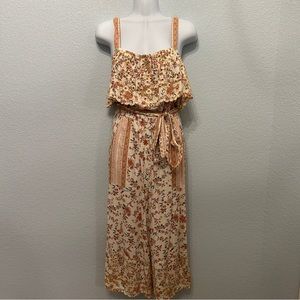 American Eagle Floral Jumpsuit Medium Short